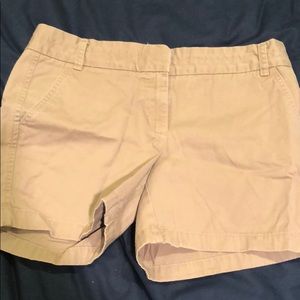 J Crew tan chino shorts
